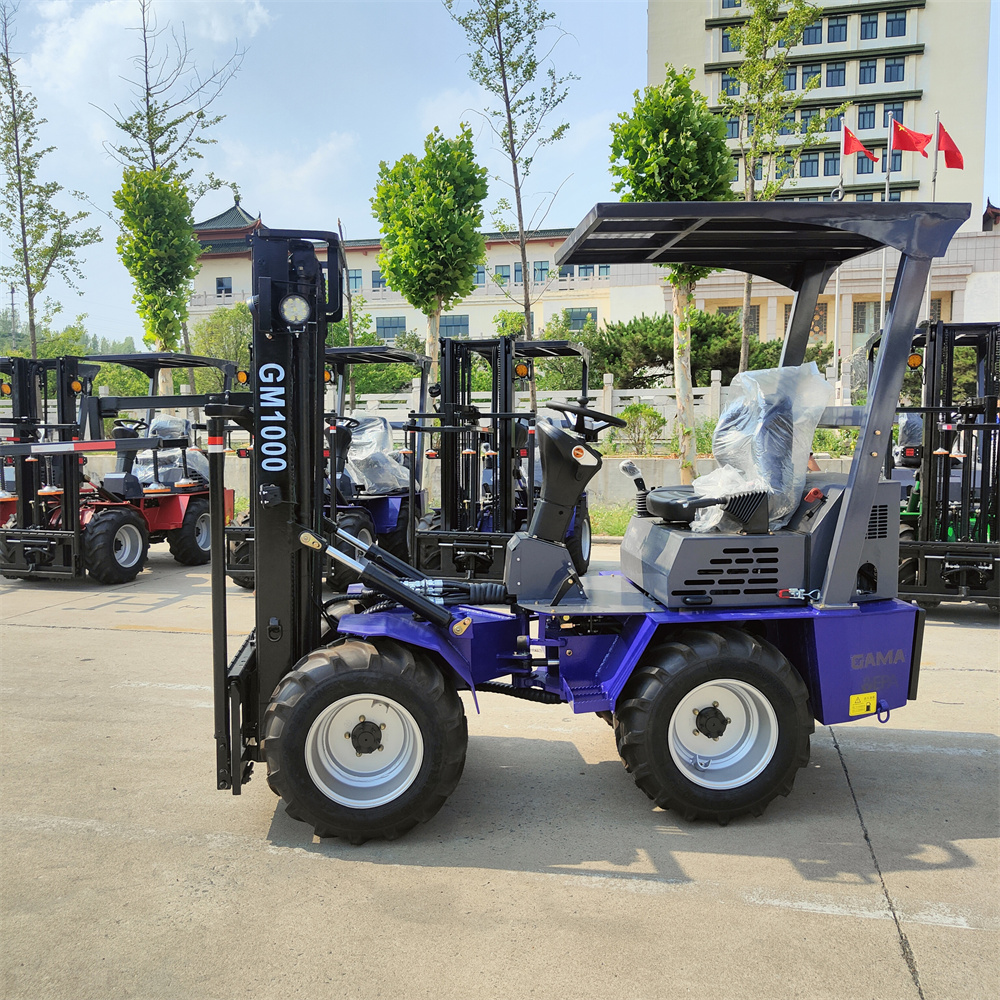 The function of articulated off-road beekeeping forklift